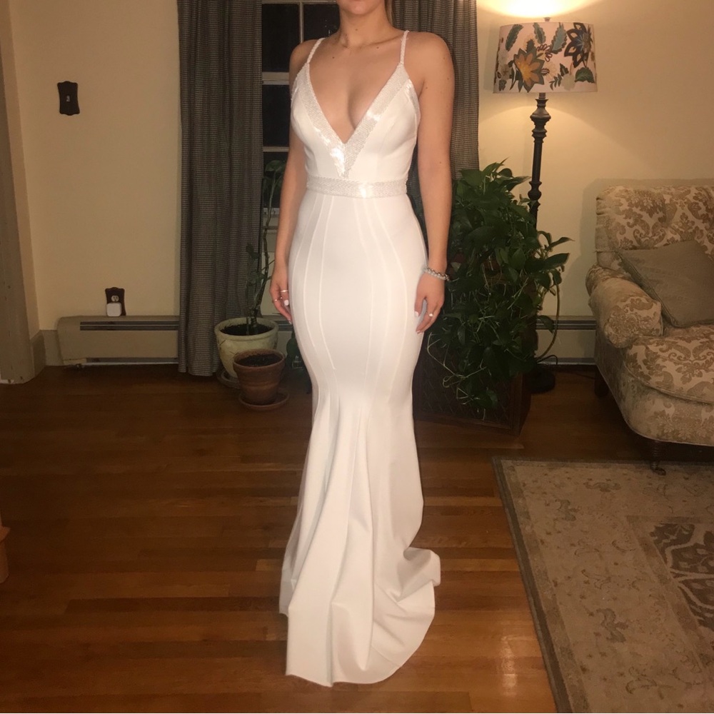 Elegant White Evening Gown
